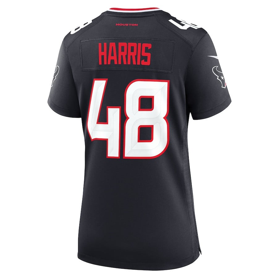 Christian Harris 48 Houston Texans Team Game Navy NFL Jersey Women's