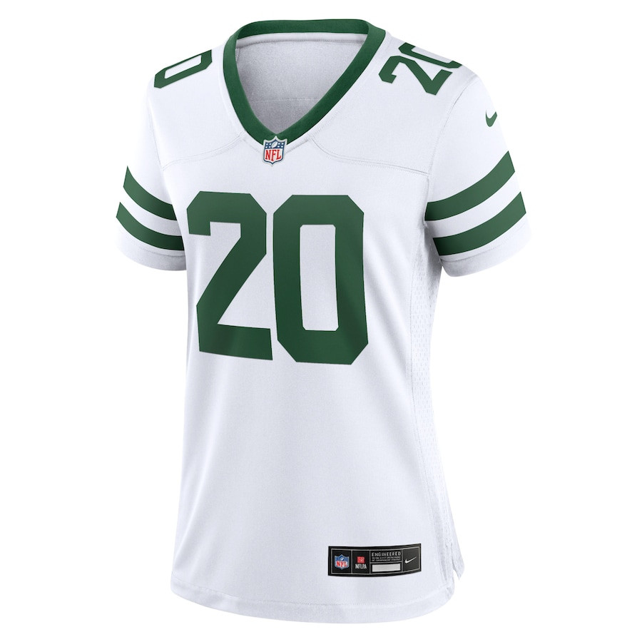 Breece Hall 20 New York Jets Game Legacy White NFL Jersey Women's