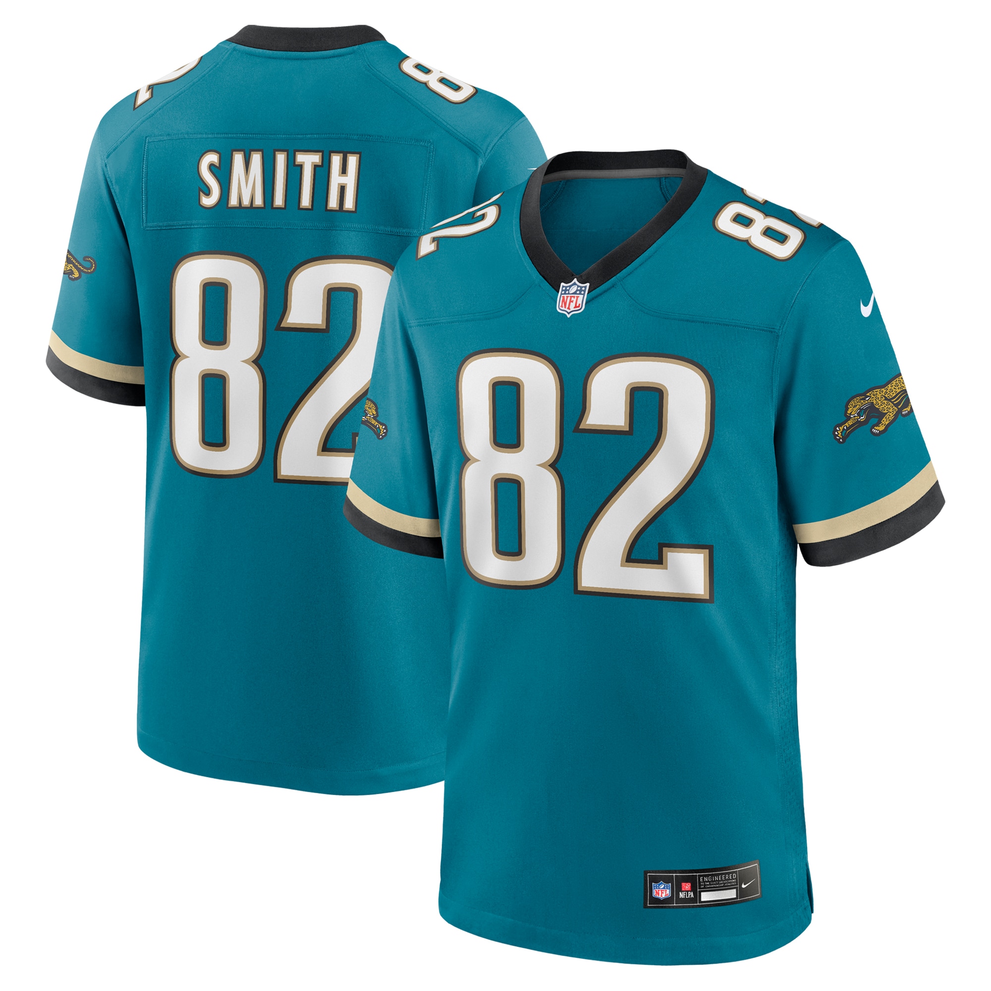 Jacksonville Jaguars Jimmy Smith Teal Prowler Throwback Retired Player Game NFL Jersey Men's