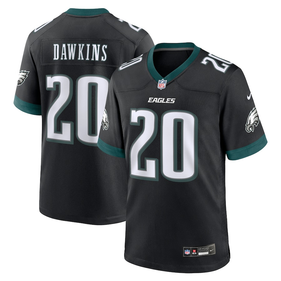 Brian Dawkins 20 Philadelphia Eagles Alternate Game Black NFL Jersey Men's