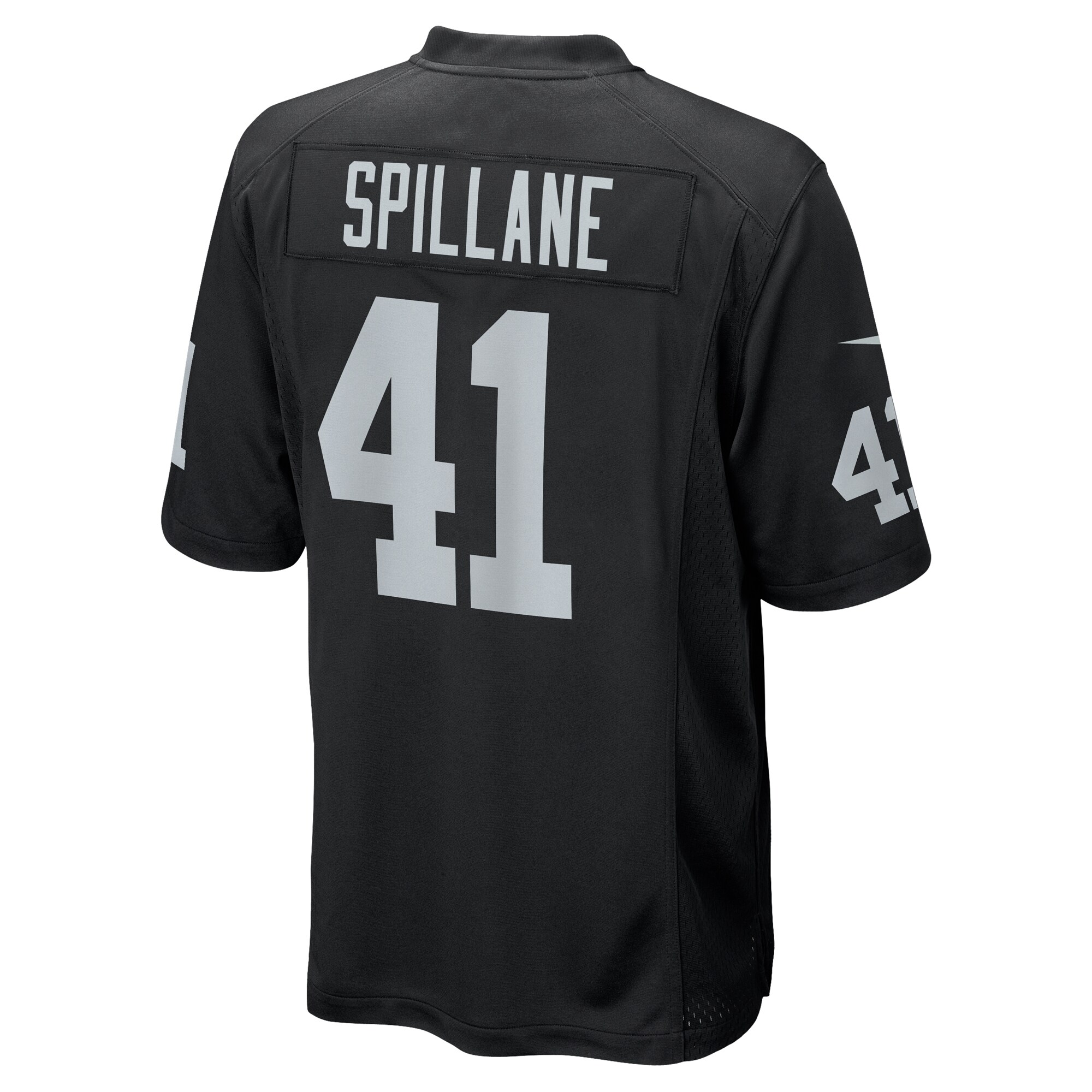 Las Vegas Raiders Robert Spillane Black Game Player NFL Jersey Men's