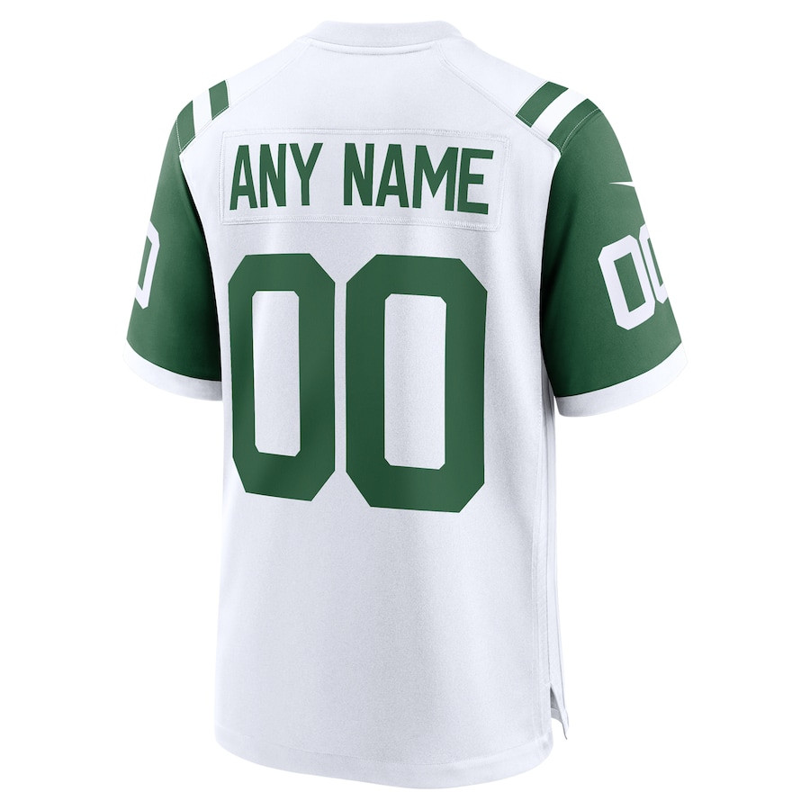 New York Jets Classic Alternate Custom White NFL Jersey Men's
