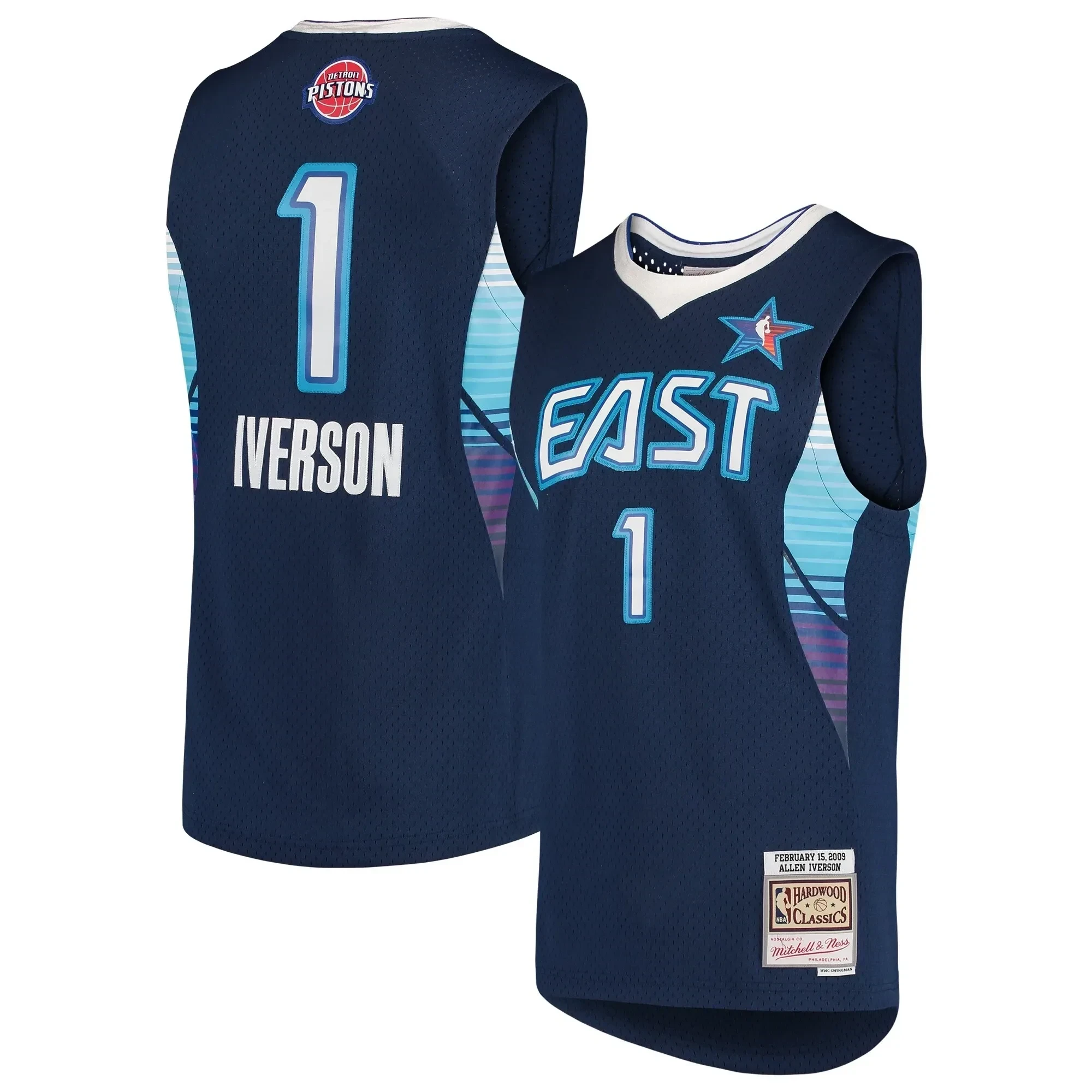 Allen Iverson Eastern Conference Mitchell Ness Hardwood Classics 2009 All Star Game Swingman Navy NBA Jersey Men's
