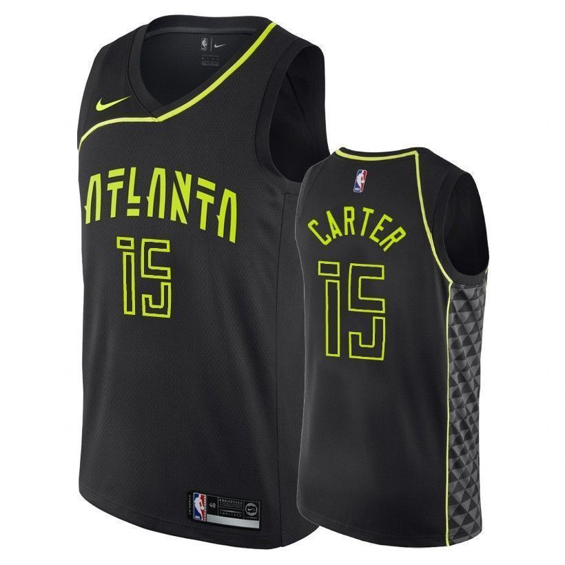 Atlanta Hawks Vince Carter 15 City Black NBA Jersey Men's