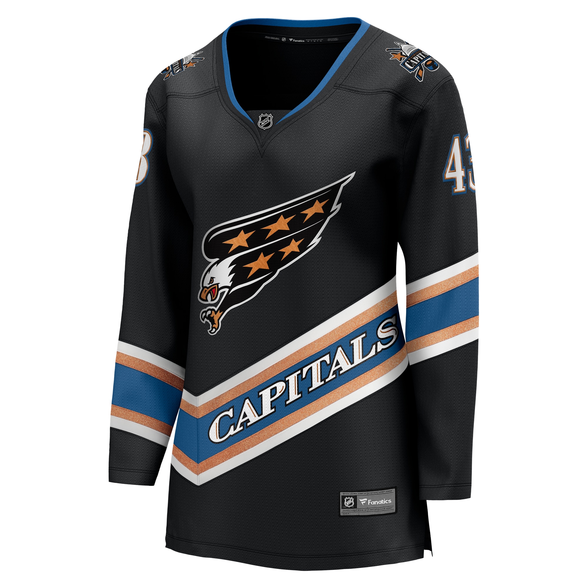 Washington Capitals Tom Wilson Black Alternate 50th Anniversary Premier Breakaway Player NHL Jersey Women's