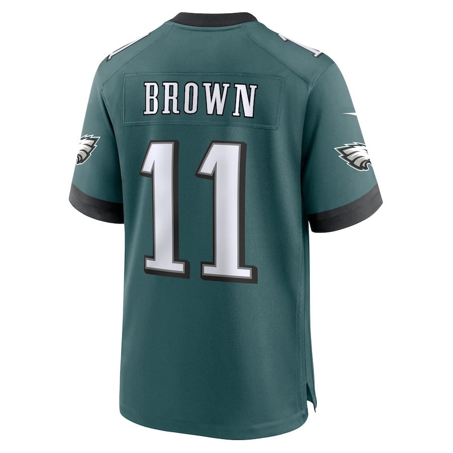 A.J. Brown #11 Philadelphia Eagles Super Bowl LIX Midnight Green NFL Jersey Men's