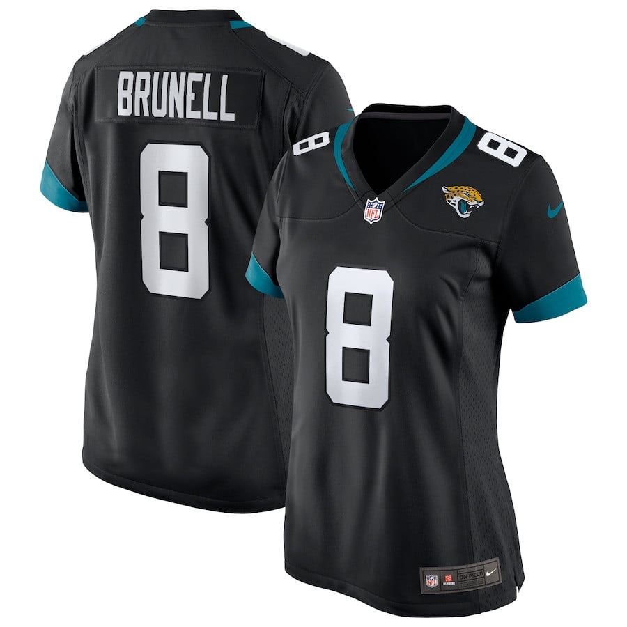 Mark Brunell 8 Jacksonville Jaguars Game Retired Black NFL Jersey Women's