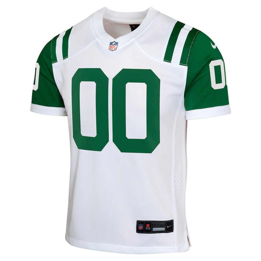 New York Jets Classic Alternate Custom White NFL Jersey Youth