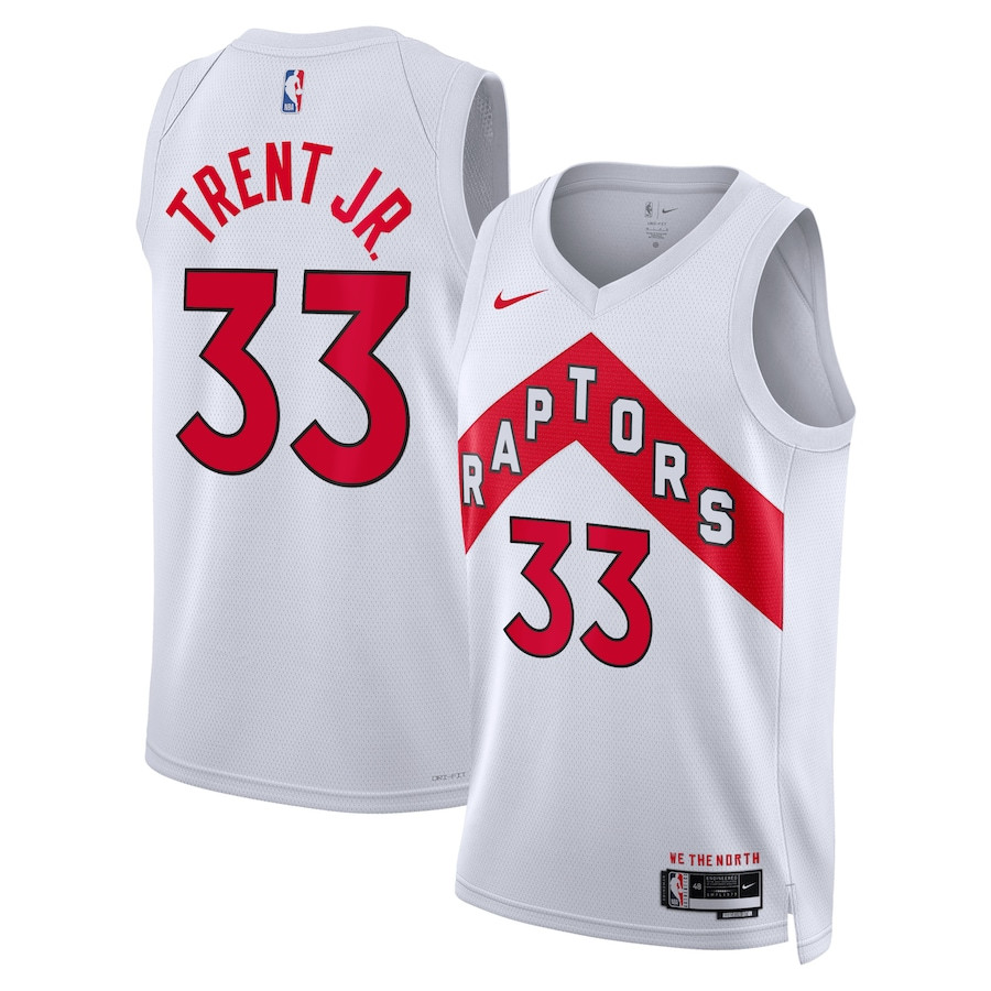 Gary Trent Jr. 33 Toronto Raptors Unisex Swingman Association Editio White NBA Jersey Unisex
