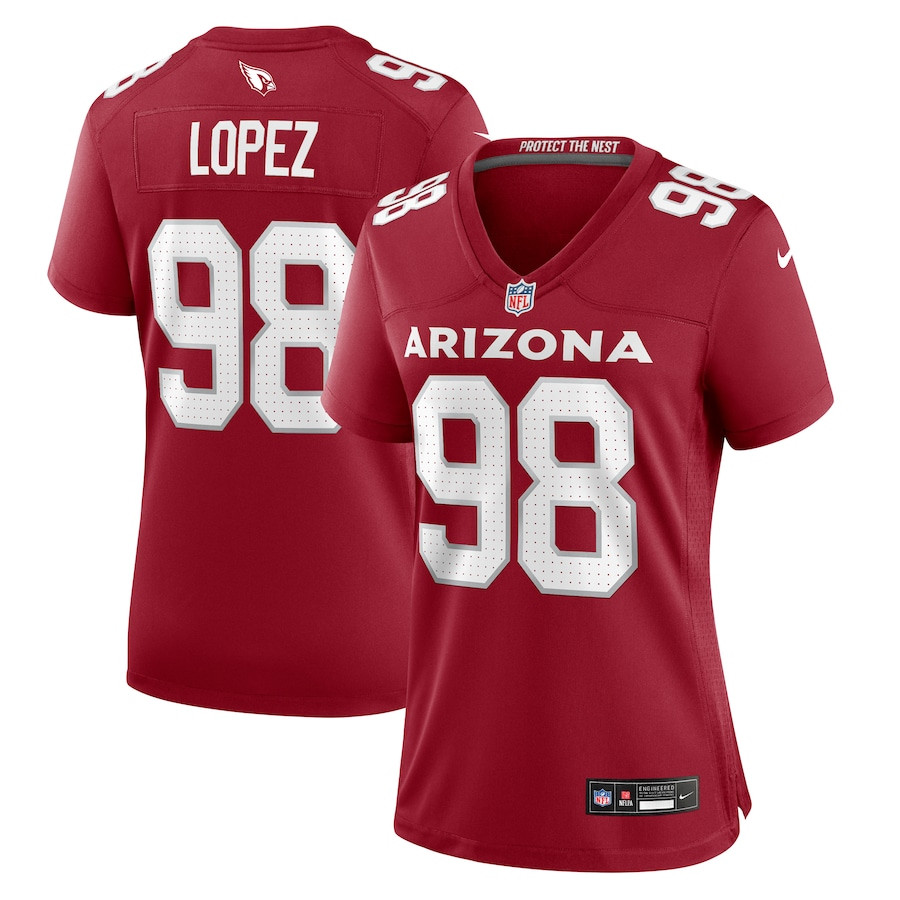 Roy Lopez 98 Arizona Cardinals Game Cardinal NFL Jersey Women's