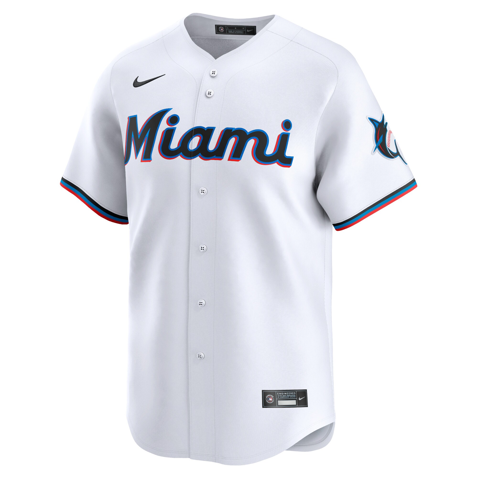 Miami Marlins Sandy Alcantara White Home Limited Player MLB Jersey Men's