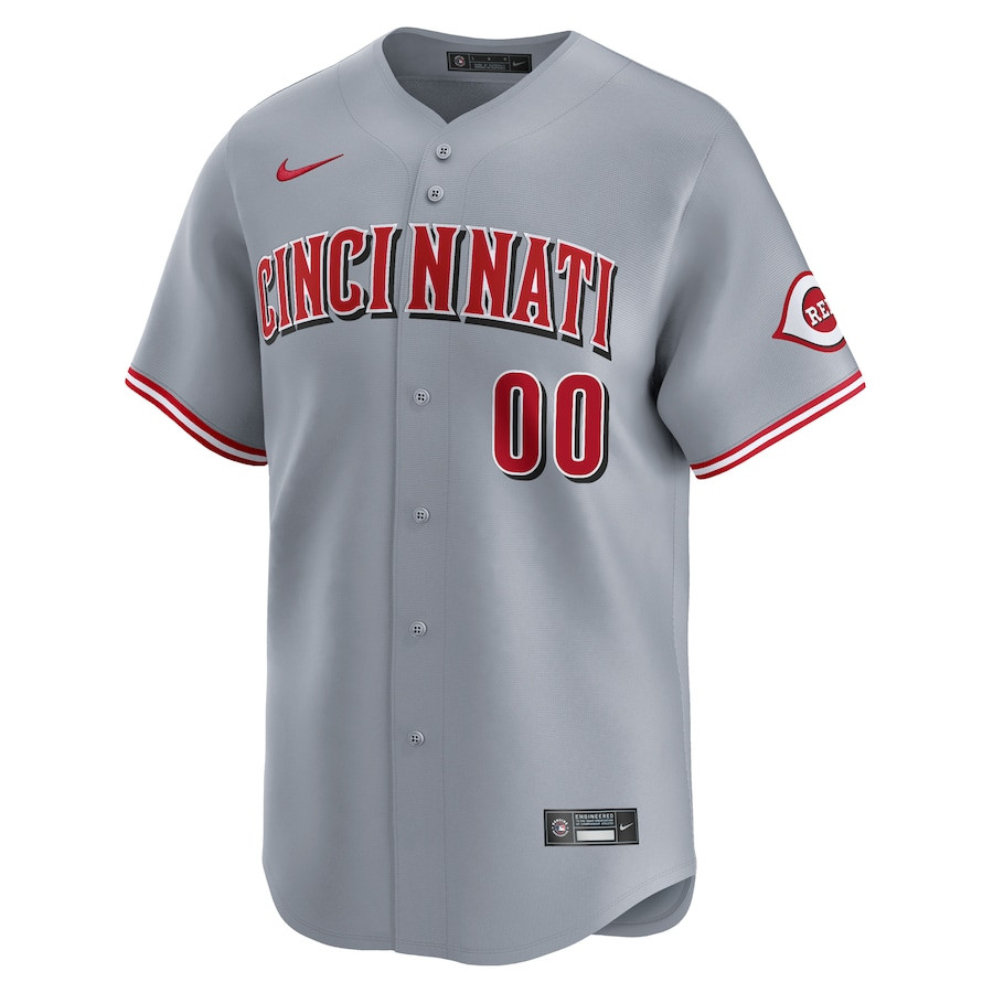 Cincinnati Reds Away Limited Custom Gray MLB Jersey Men's