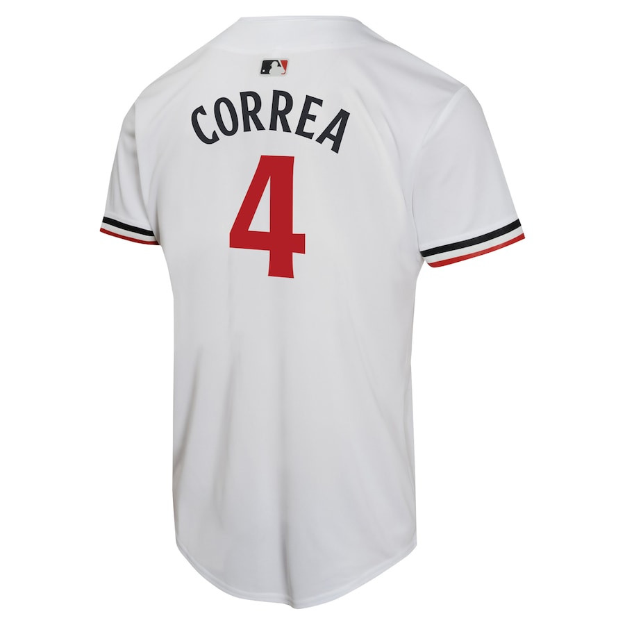 Carlos Correa 4 Minnesota Twins Home Game Player White MLB Jersey Youth