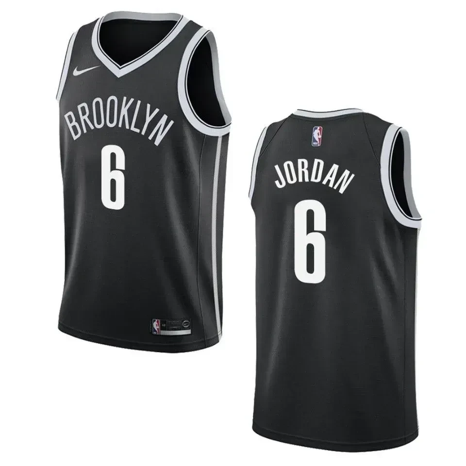 Brooklyn Nets 6 Deandre Jordan Icon Swingman Black NBA Jersey Men's