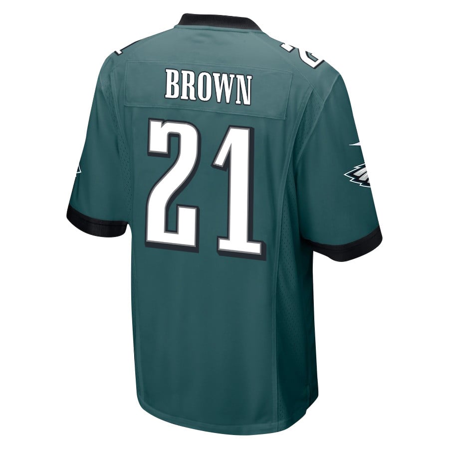 Sydney Brown 21 Philadelphia Eagles Super Bowl LIX Champions Patch New Orleans The Ultimate Showdown' EMBROIDERED Game Midnight Green NFL Jersey Men's