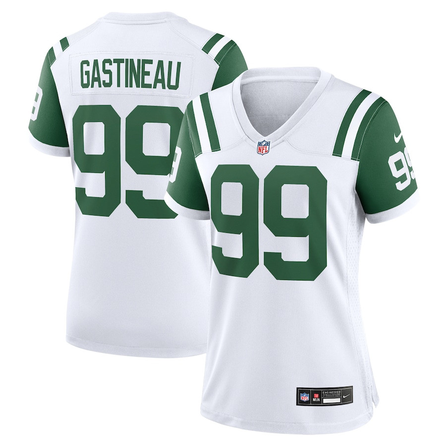 Mark Gastineau 99 New York Jets Classic Alternate Retired Player Game White NFL Jersey Women's