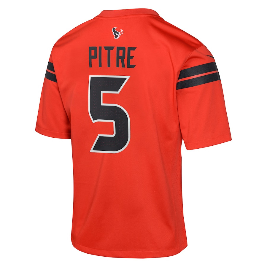 Jalen Pitre 5 Houston Texans Alternate Game Red NFL Jersey Youth