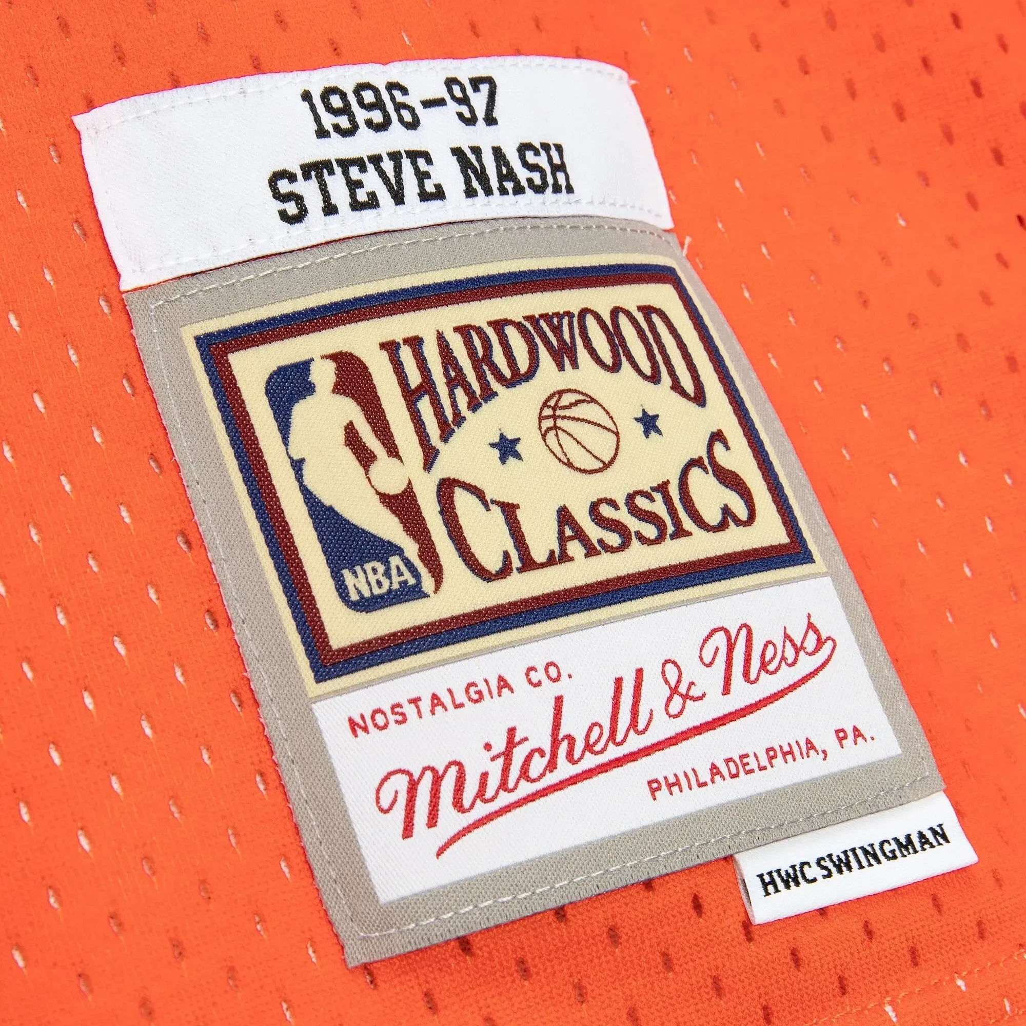 Steve Nash Phoenix Suns Mitchell Ness 1996-97 Hardwood Classics Reload 2.0 Swingman Orange NBA Jersey Men's