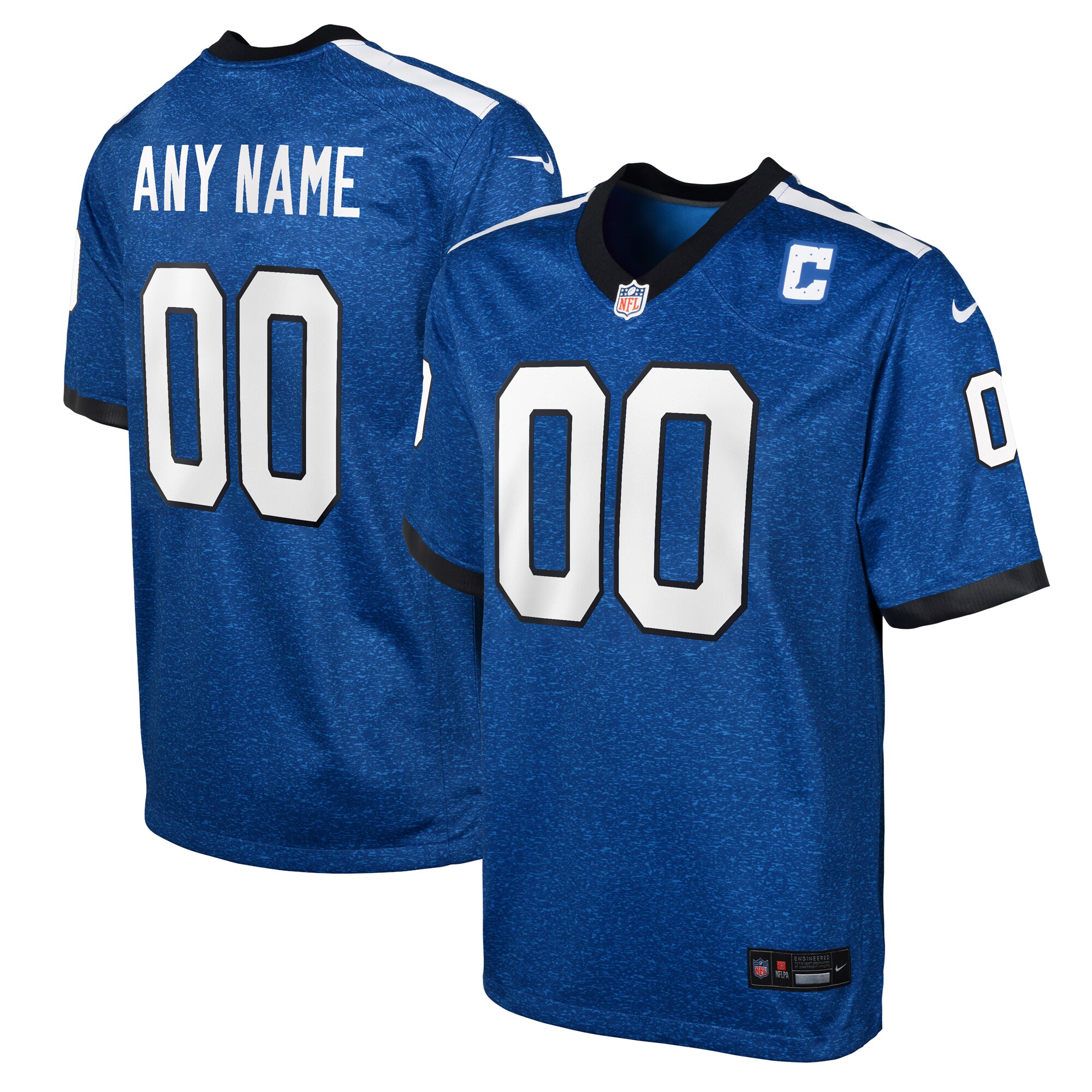 Indianapolis Colts Blue Indiana Nights Alternate Custom Game NFL Jersey Youth