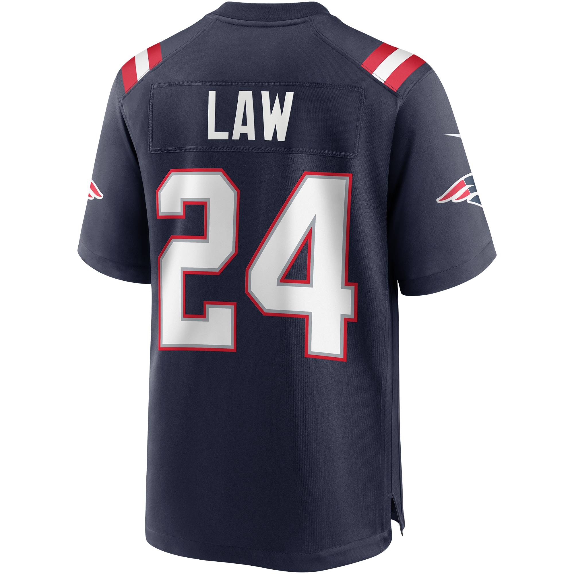 New England Patriots Ty Law Navy Game Retired Player NFL Jersey Men's