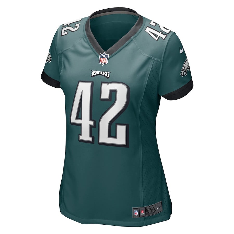Kindle Vildor 42 Philadelphia Eagles Game Midnight Green NFL Jersey Women's