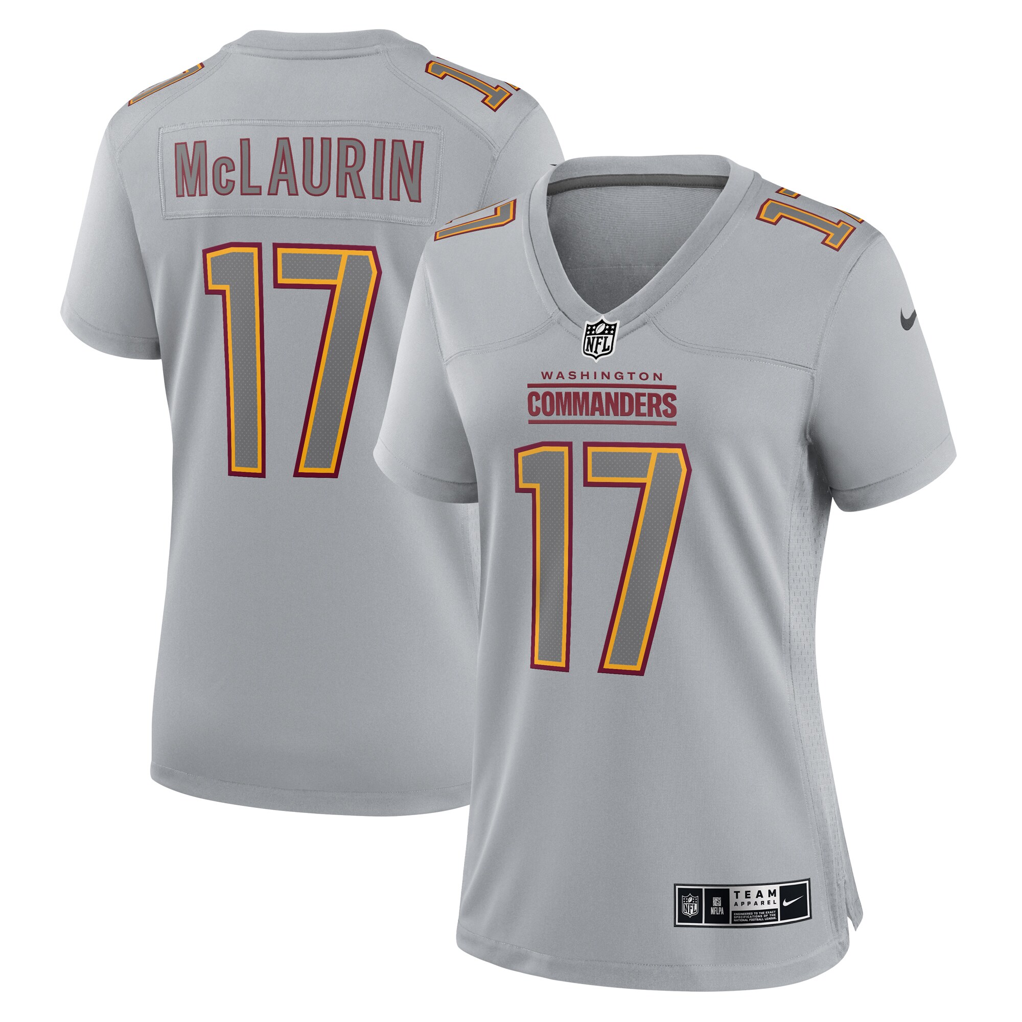 Washington Commanders Terry McLaurin Gray Atmosphere Fashion Game NFL Jersey Women's