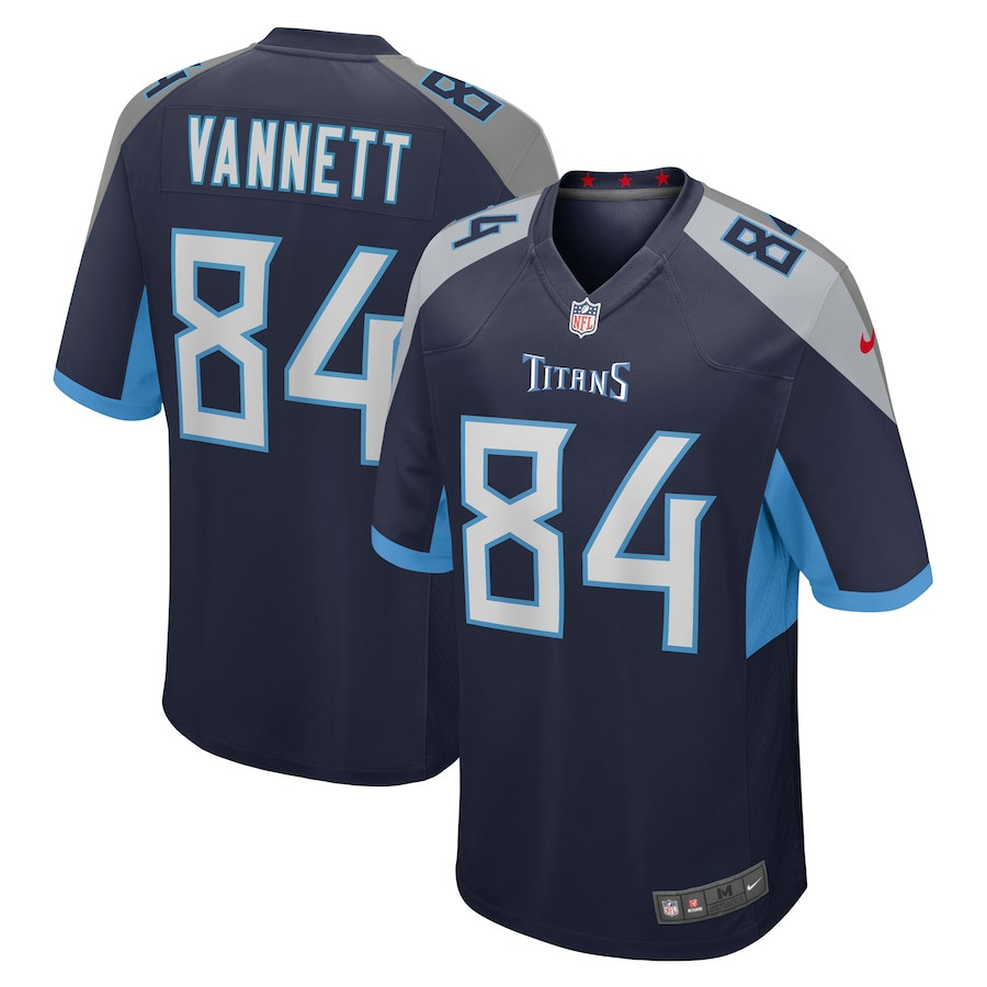 Nick Vannett 84 Tennessee Titans Game Navy NFL Jersey Men's