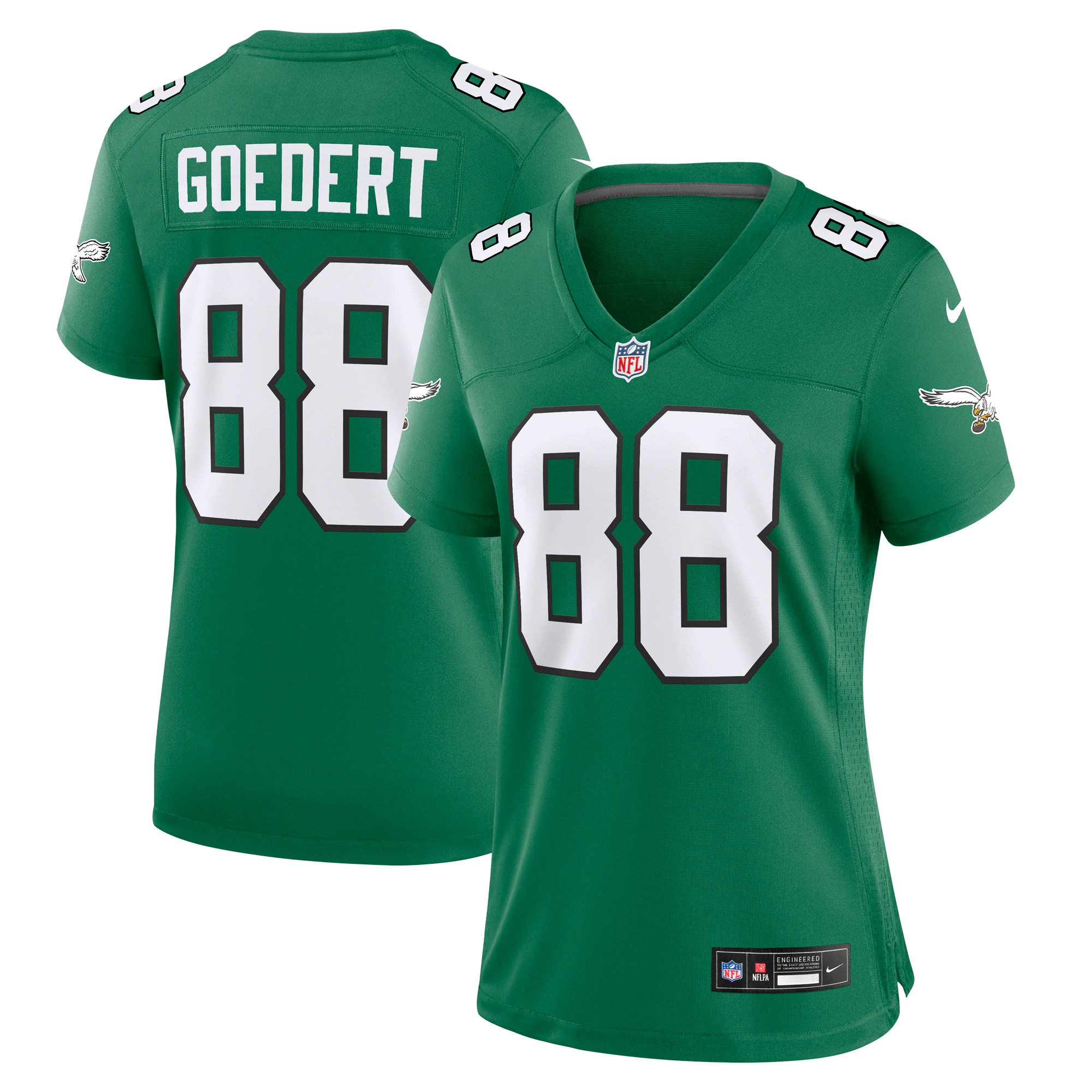 Philadelphia Eagles Dallas Goedert Kelly Green Alternate Game NFL Jersey Women's