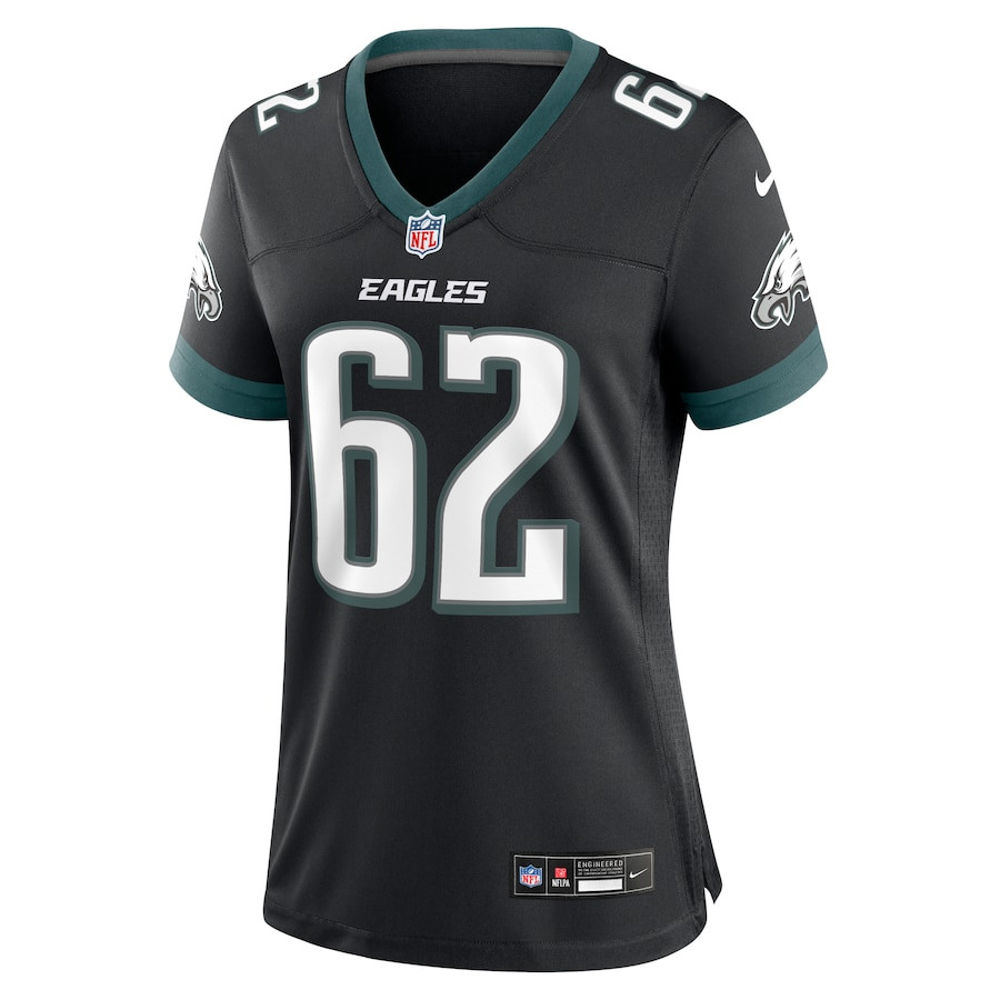 Jason Kelce 62 Philadelphia Eagles Alternate Game Black NFL Jersey Women's