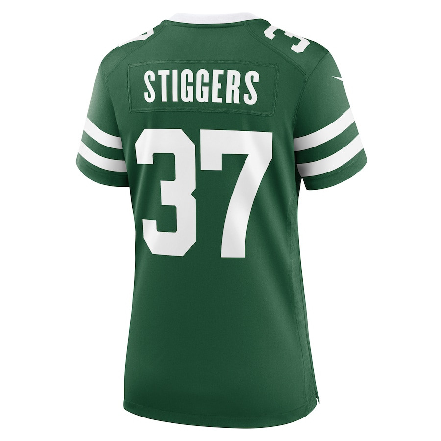 Qwan'tez Stiggers 37 New York Jets Team Game Legacy Green NFL Jersey Women's