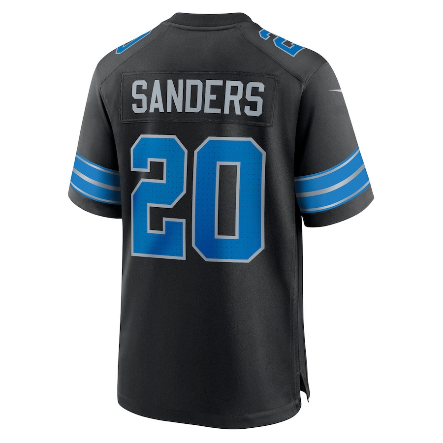 Barry Sanders 20 Detroit Lions 2nd Alternate Retired Player Game Black, Men NFL Jersey Men's