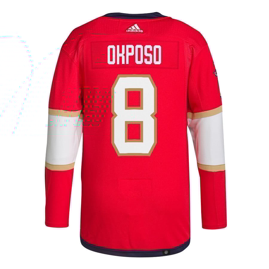 Kyle Okposo 8 Florida Panthers 2024 Playoffs Patch Home Red NHL Jersey Men's