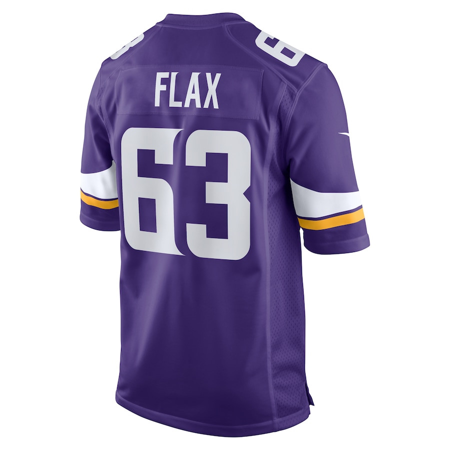 Jeremy Flax 63 Minnesota Vikings Game Purple NFL Jersey Men's
