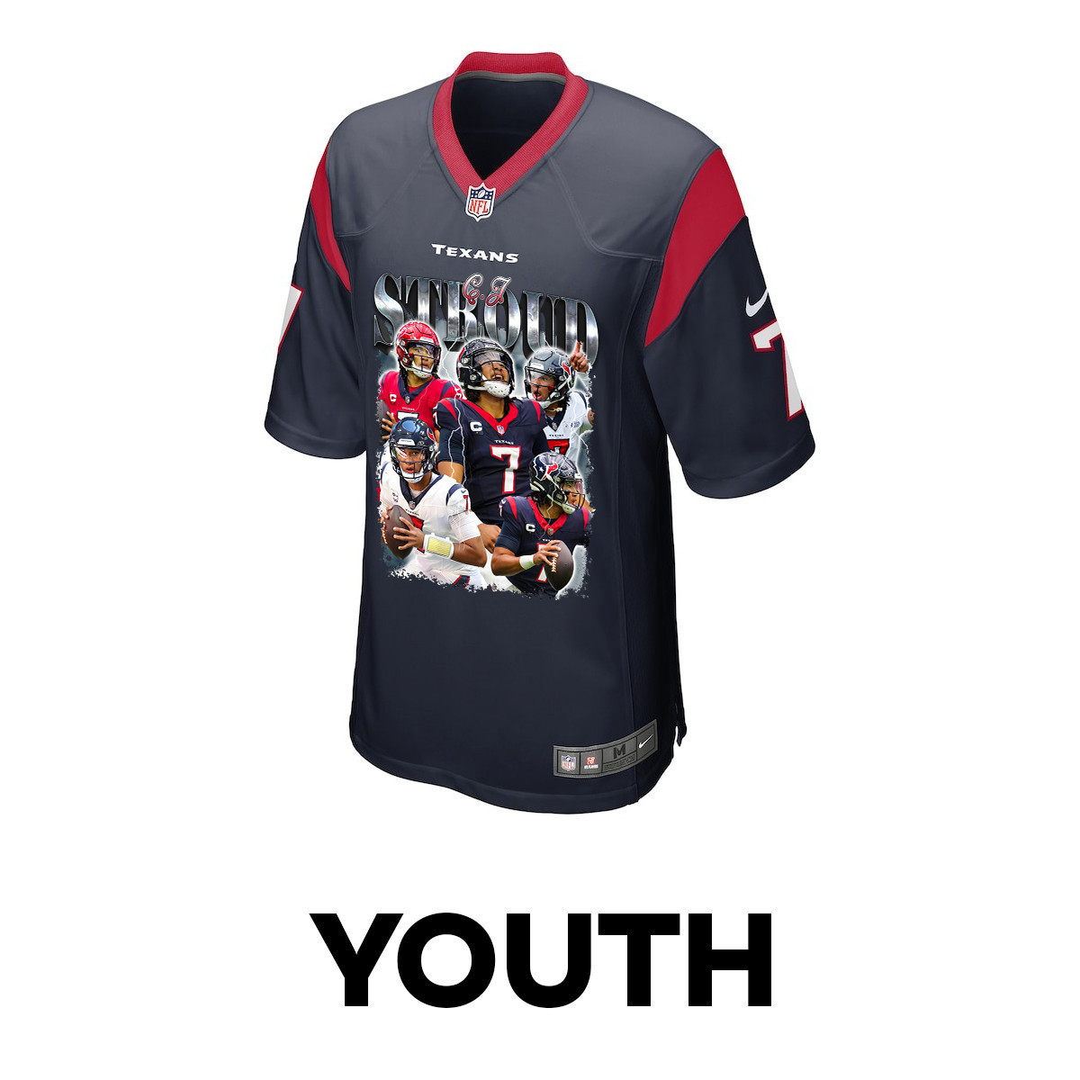 C.J. Stroud 7 Houston Texans The Gunslinger Game Navy NFL Jersey Youth