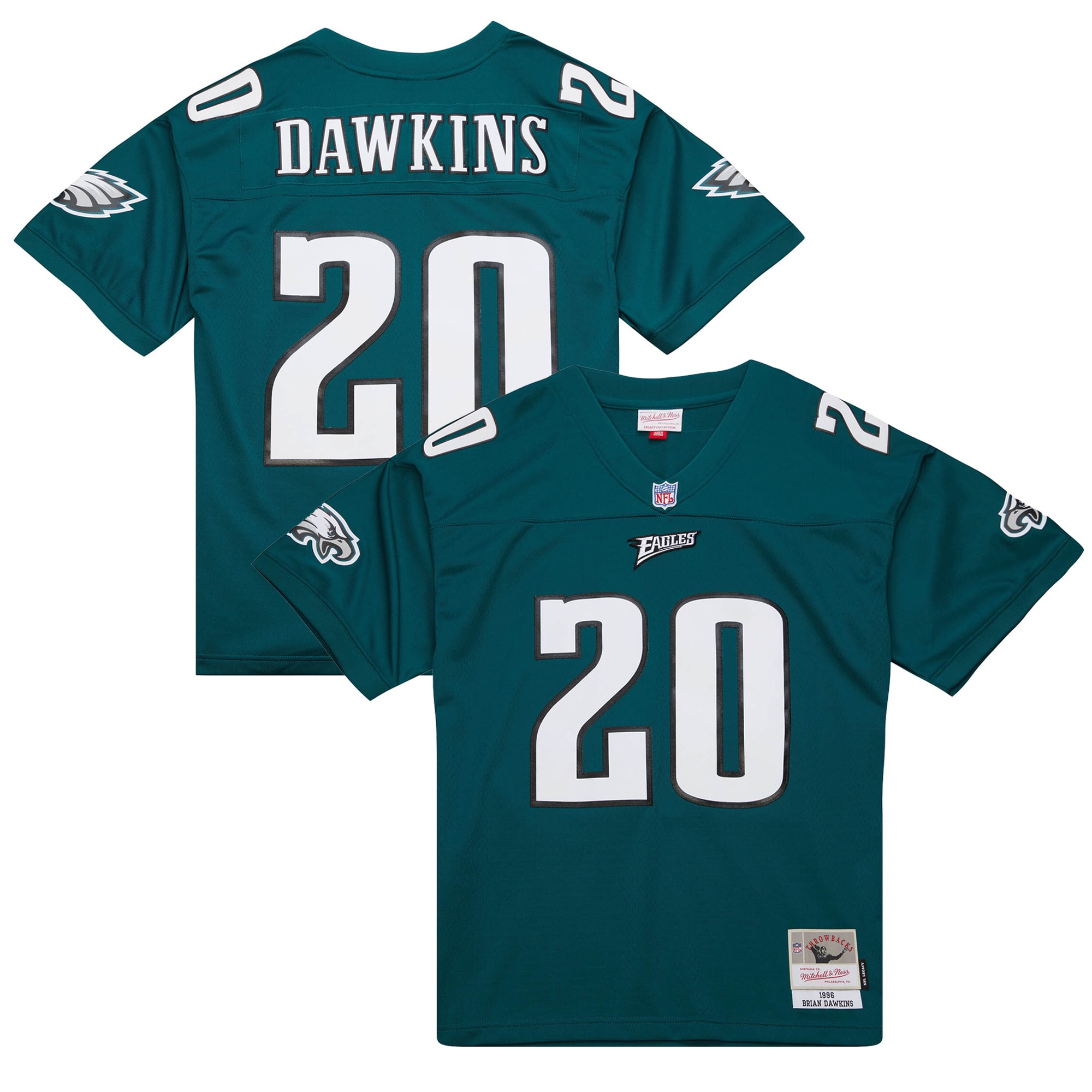 Philadelphia Eagles Brian Dawkins Mitchell Ness Green Legacy NFL Jersey Men's