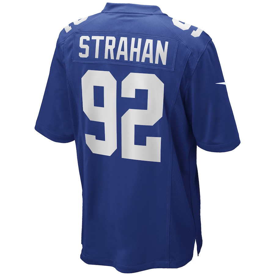 Michael Strahan 92 New York Giants Game Retired Royal NFL Jersey Men's