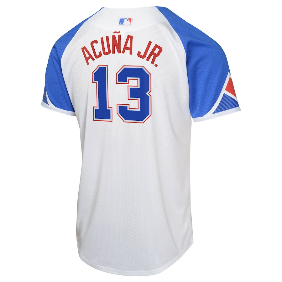 Ronald Acu?a Jr. 13 Atlanta Braves City Connect Limited White MLB Jersey Youth