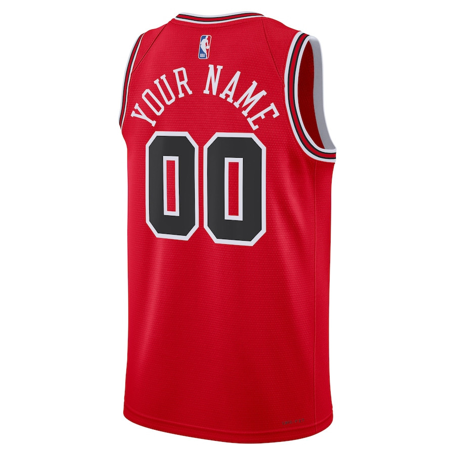 Chicago Bulls 2023/24 Icon Swingman Custom Red NBA Jersey Men's