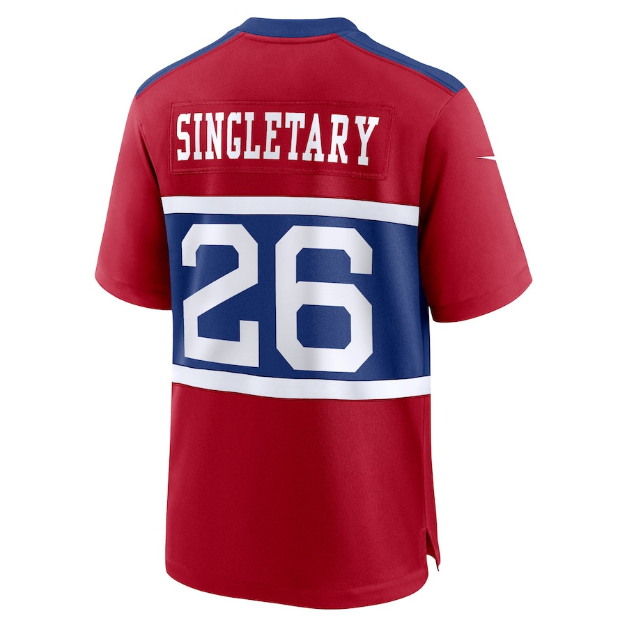Devin Singletary 26 New York Giants Alternate Player Game Century Red NFL Jersey Youth