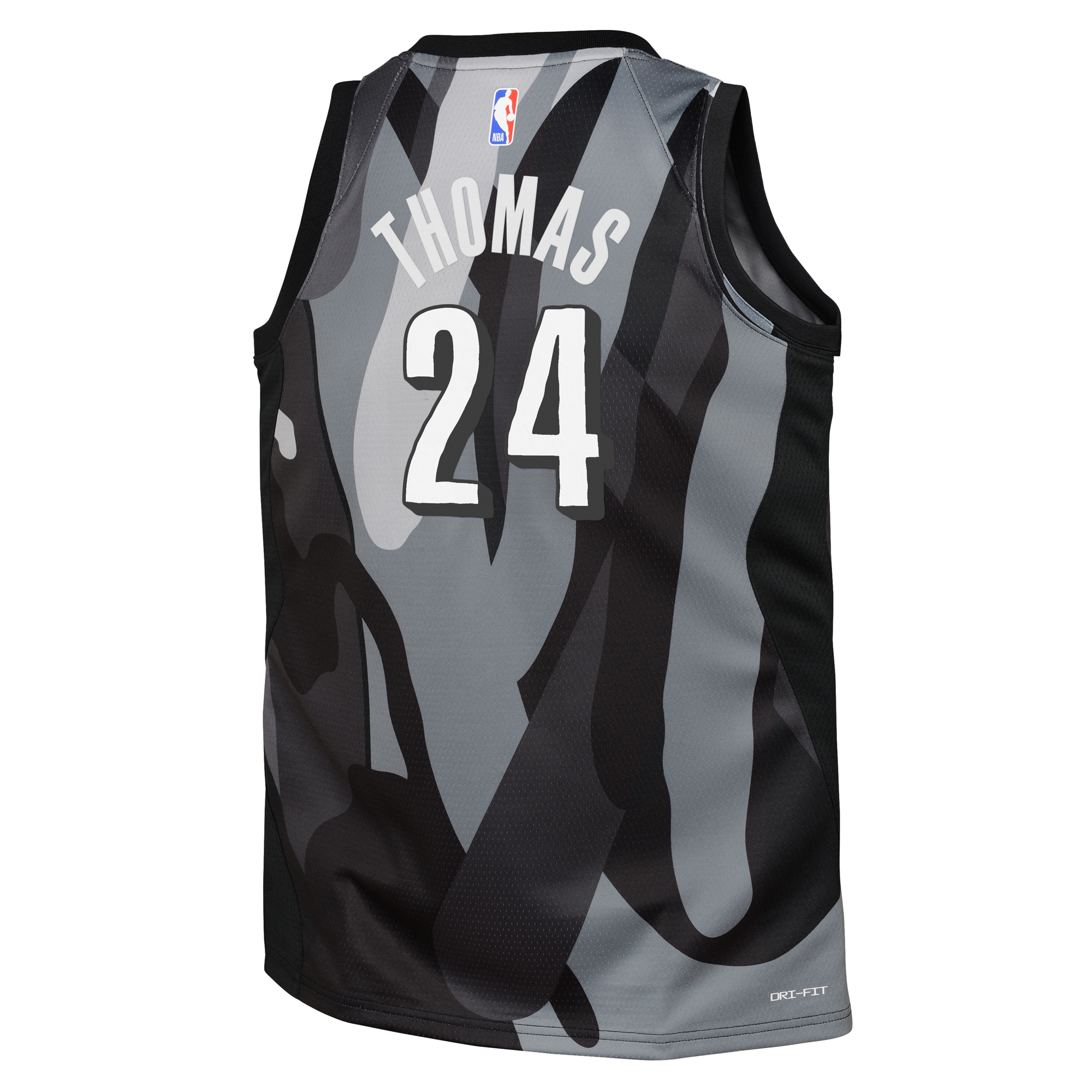 Brooklyn Nets City Edition Swingman 2024 Black Cam Thoma NBA Jersey Youth