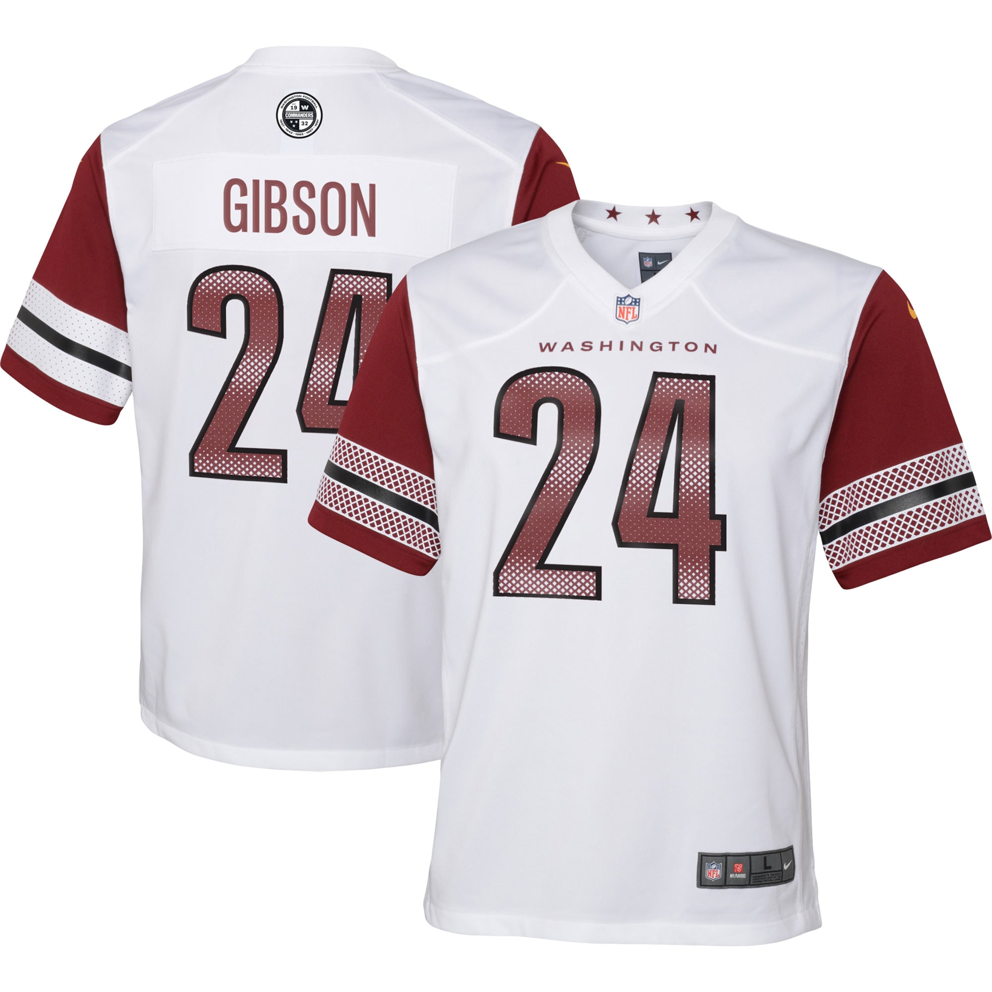 Washington Commanders Antonio Gibson White Game NFL Jersey Youth