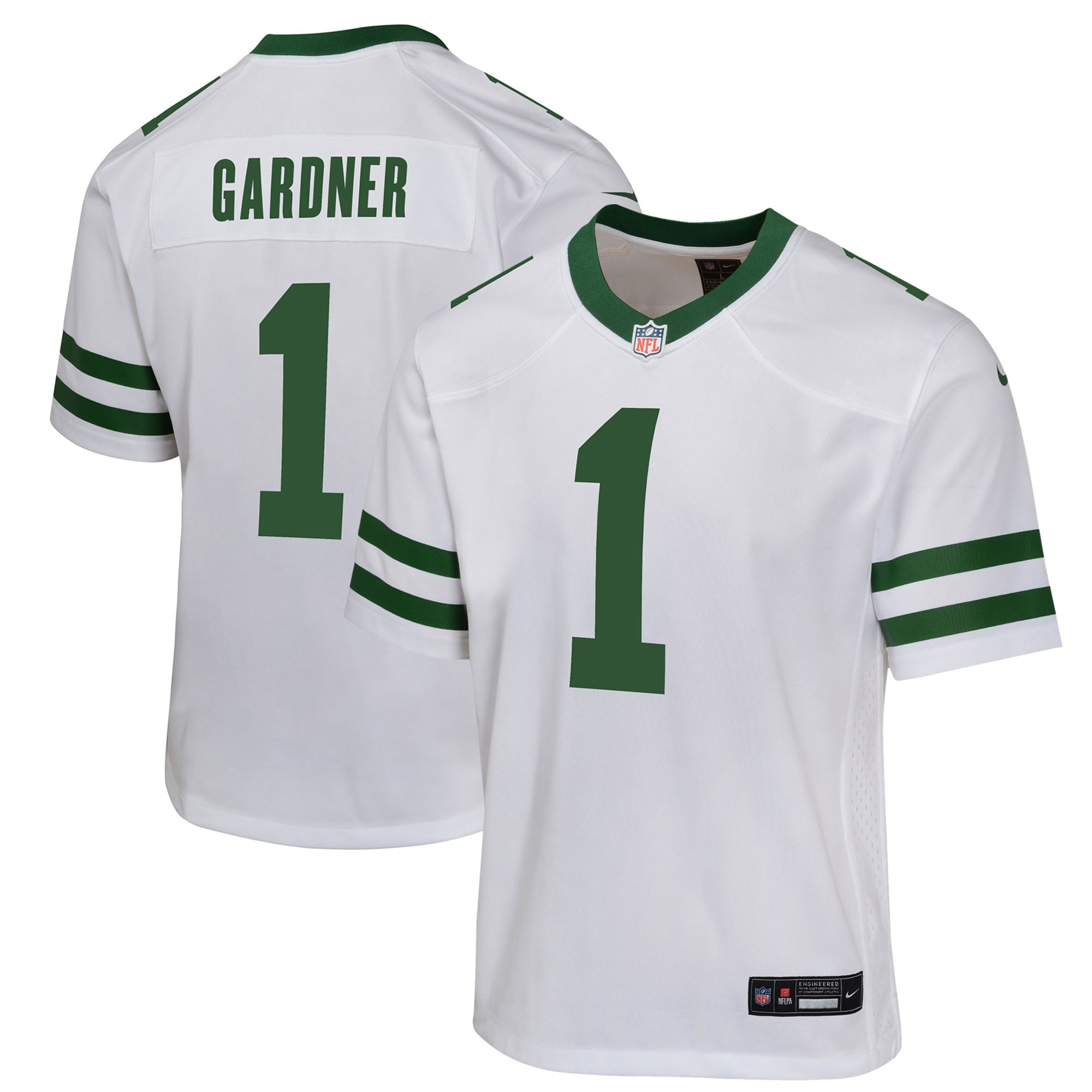 New York Jets Ahmad Sauce Gardner Legacy White Game NFL Jersey Youth