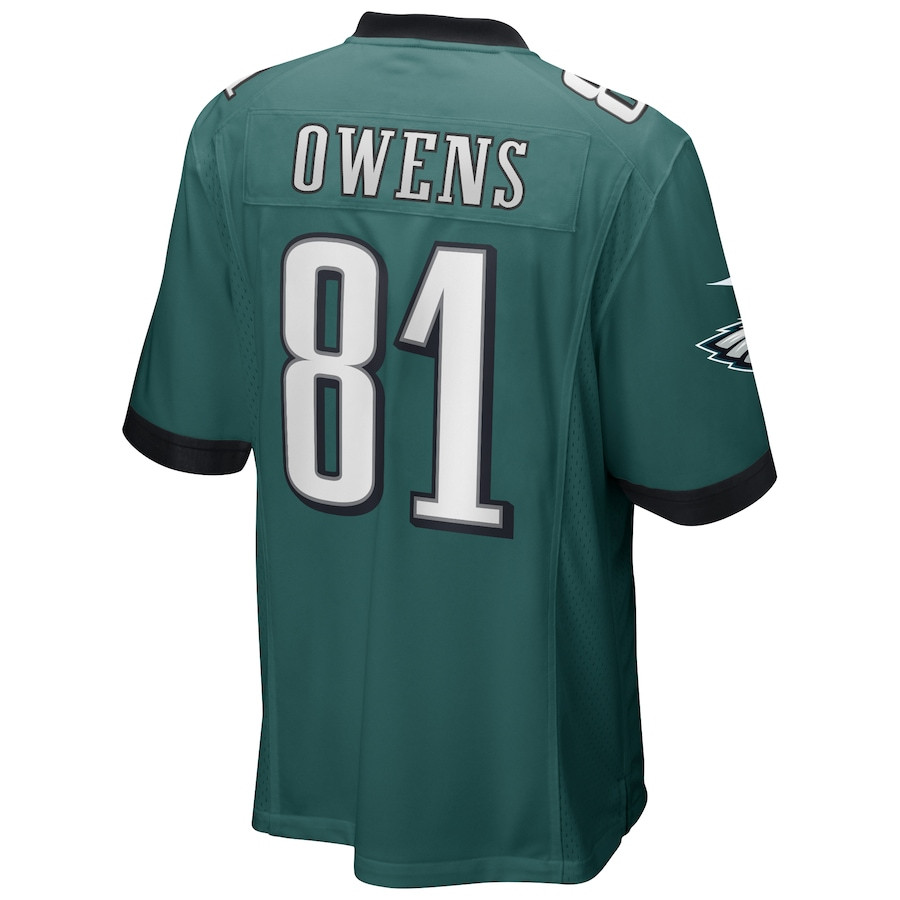 Terrell Owens 81 Philadelphia Eagles Game Retired Midnight Green NFL Jersey Men's