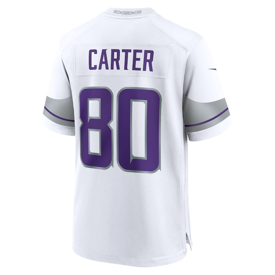 Cris Carter 80 Minnesota Vikings Alternate Retired Player Game White NFL Jersey Men's