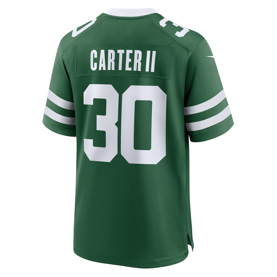 Michael Carter II 30 New York Jets Team Game Legacy Green NFL Jersey Men's