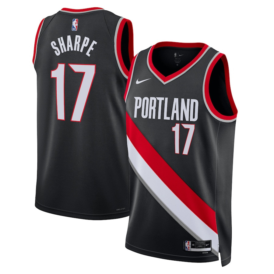 Shaedon Sharpe 17 Portland Trail Blazers Unisex Swingman Icon Edition Black NBA Jersey Unisex