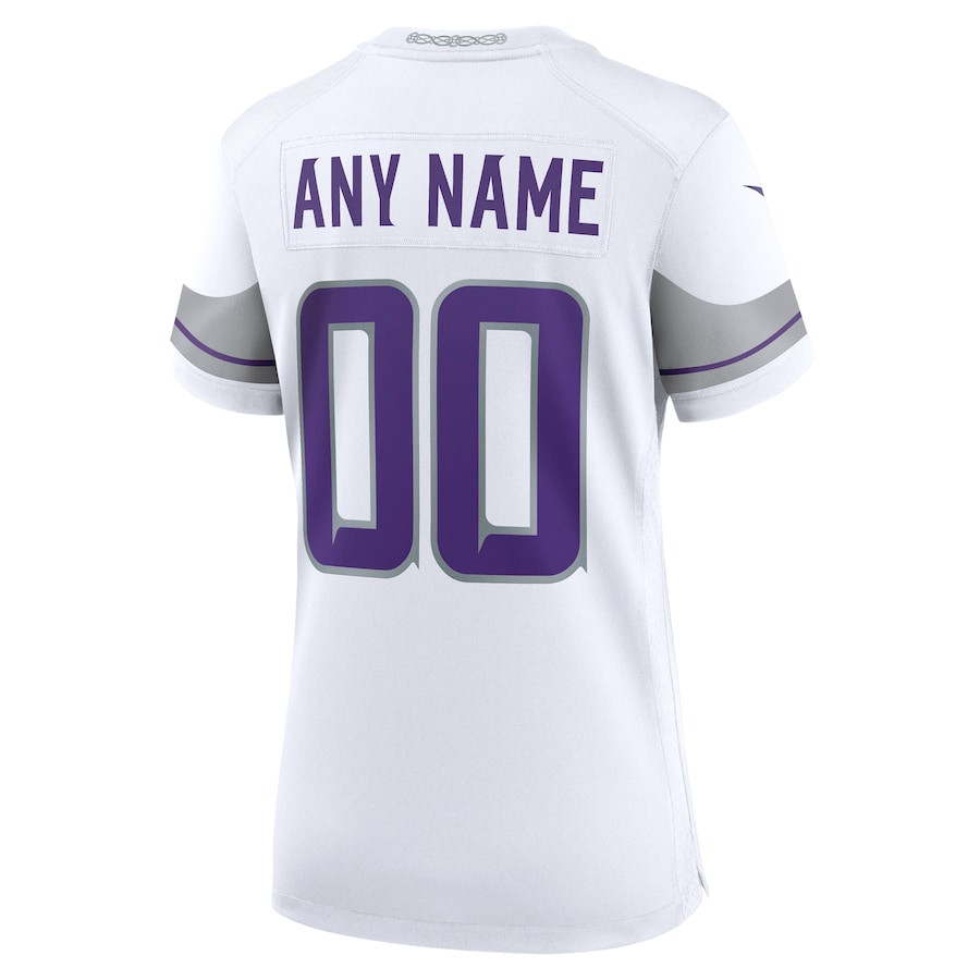 Minnesota Vikings Alternate Game Custom White NFL Jersey Women's