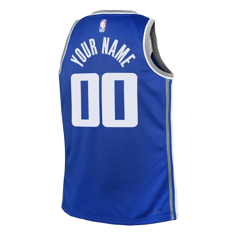 Sacramento Kings 2023/24 City Edition Swingman Custom Blue NBA Jersey Youth