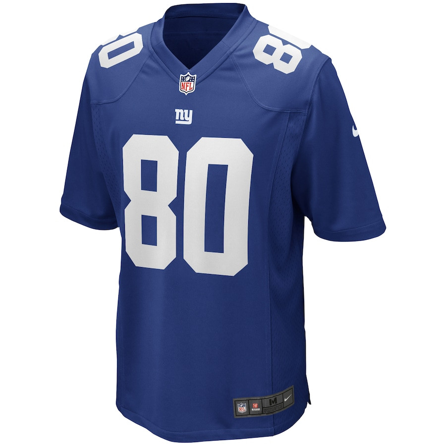 Jeremy Shockey 80 New York Giants Game Retired Royal NFL Jersey Men's