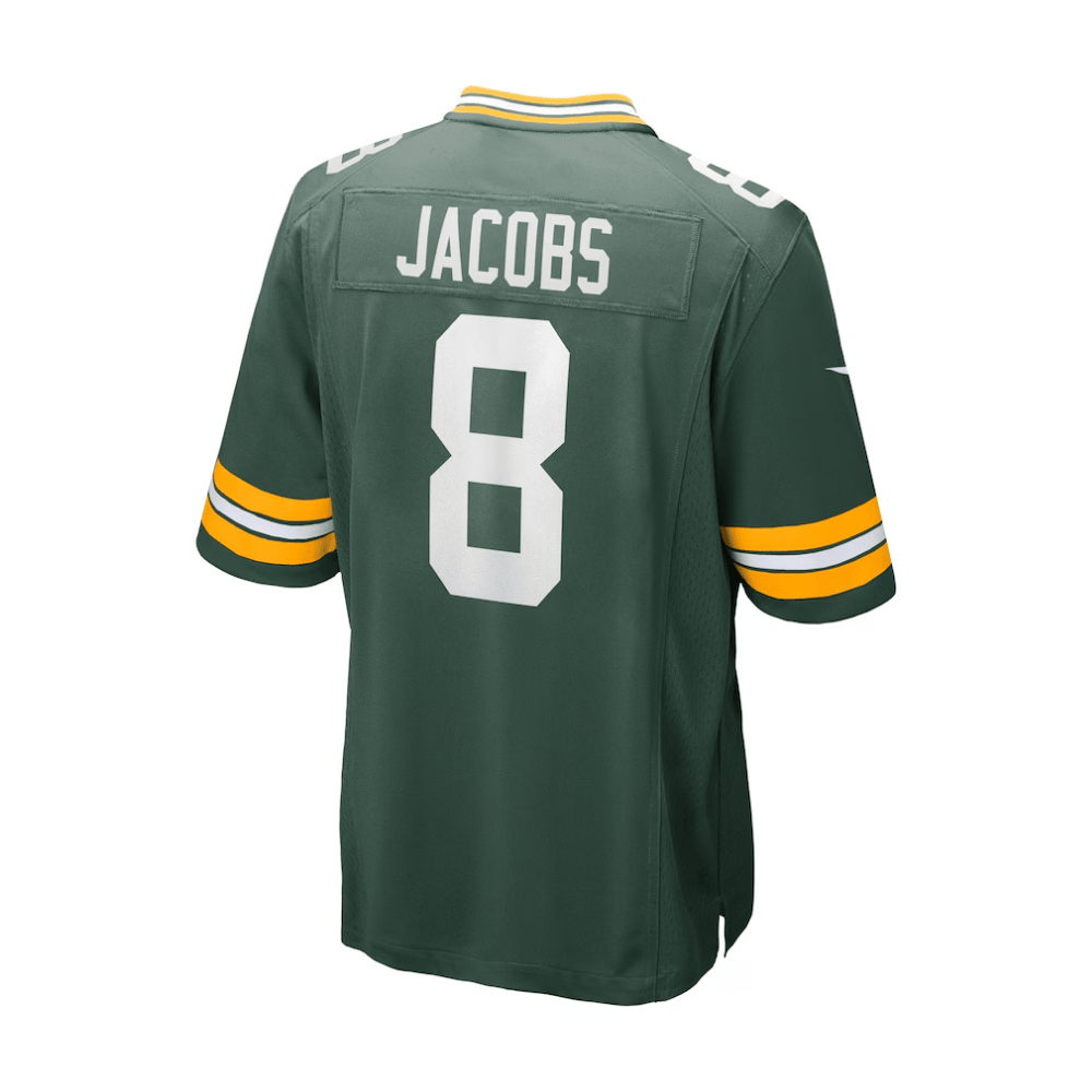 Josh Jacobs 8 Green Bay Packers 2025 Pro Bowl Patch Game Green NFL Jersey Men's